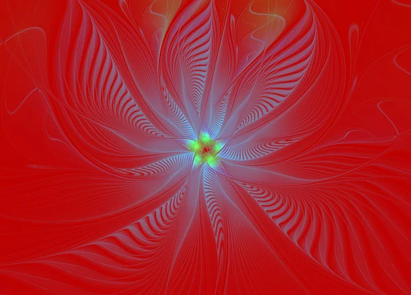 红色背景上的抽象形波模式 — 图库照片