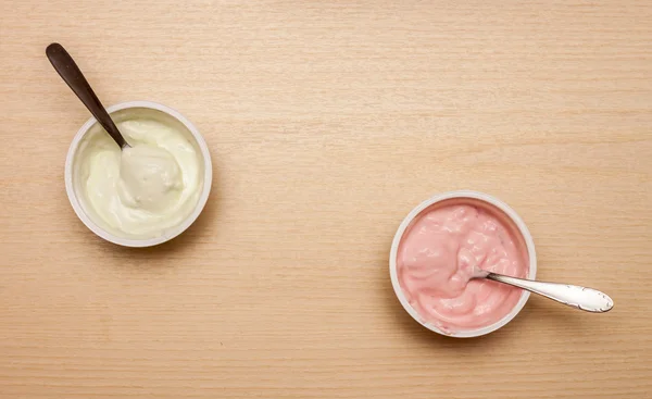 Yogurt view from above — Stock Photo, Image