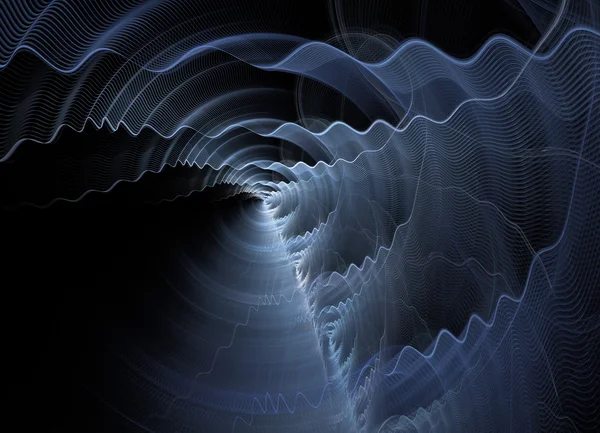 Padrão fractal abstrato em fundo preto — Fotografia de Stock