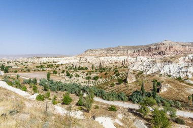 Kapadokya 'daki Kırmızı ve Gül Vadisi, Goreme ulusal parkı, Türkiye