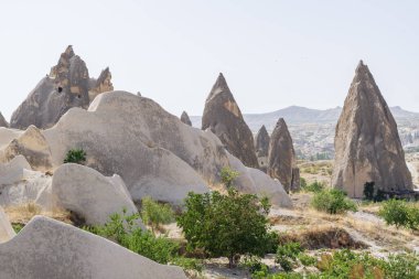 Kapadokya 'daki Kırmızı ve Gül Vadisi, Goreme ulusal parkı, Türkiye