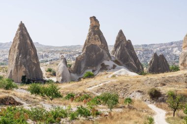 Kapadokya 'daki Kırmızı ve Gül Vadisi, Goreme ulusal parkı, Türkiye