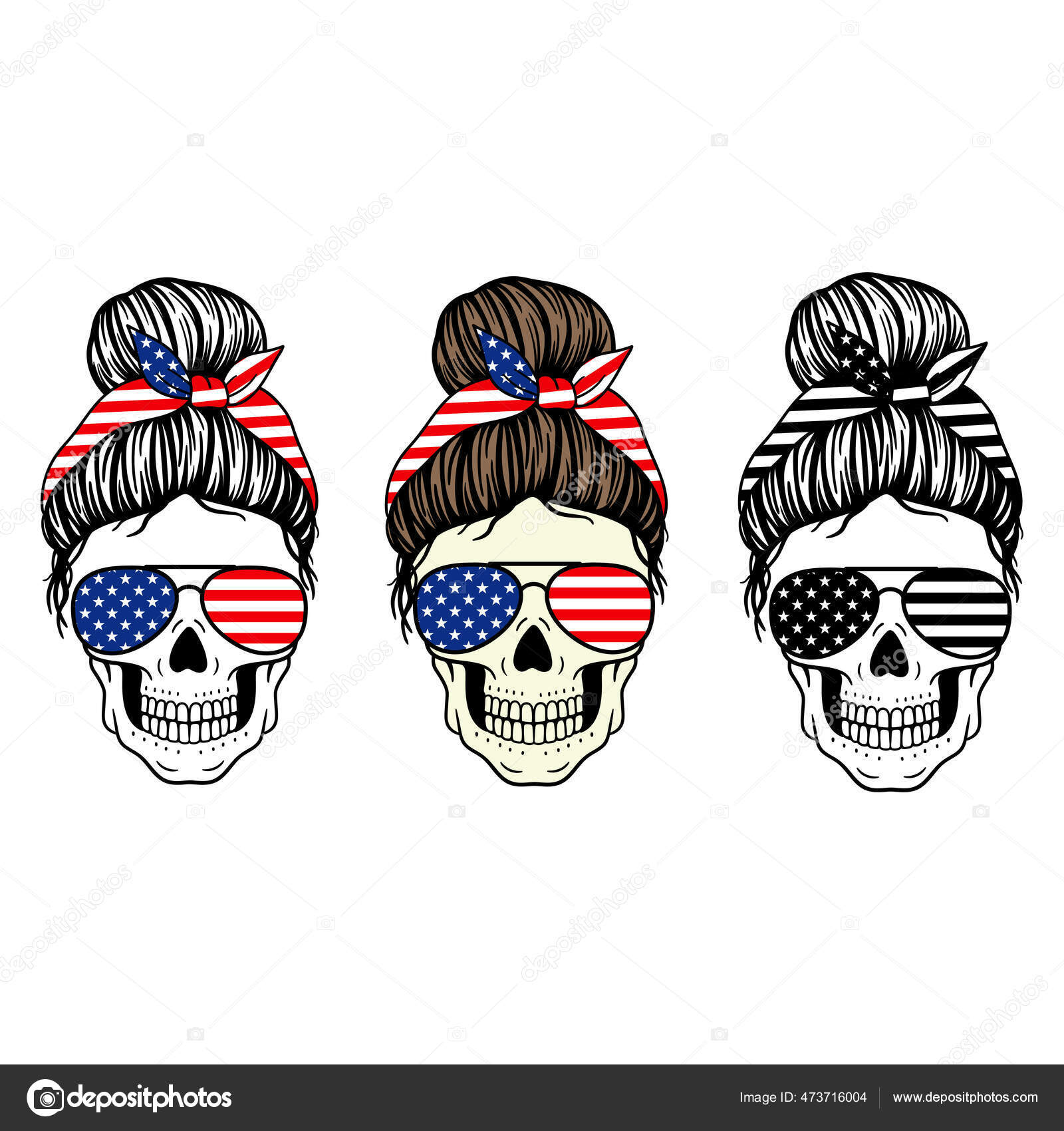 Pink Bandana Skull American Flag Glasses T Shirt Pink Bandana Skull American Flag Glasses T Shirt