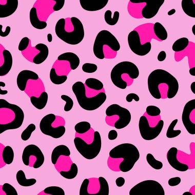  Pembe arka planda kamuflaj leopar vektörü kusursuz desen. Pembe leopar deri dokusu. Giysi tasarımı, tekstil, çarşaf, kırtasiye, ambalaj kağıdı, duvar kağıdı olarak kullanılabilir..