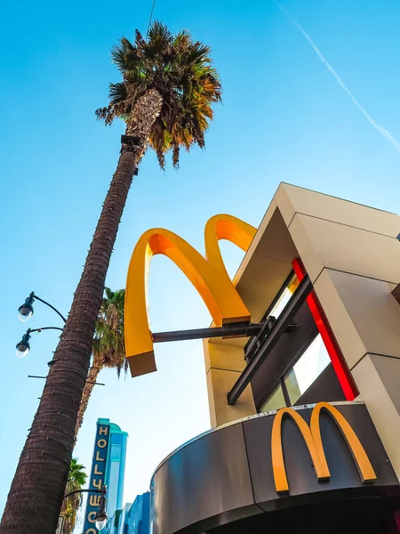 로스앤젤레스 Usa Jan 2019 Mcdonalds Sign Street Hollywood — 스톡 사진