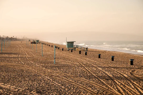 Estações Salva Vidas Famosa Praia Veneza Los Angeles Califórnia — Fotografia de Stock