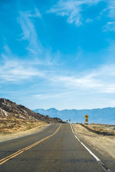 Пустельна Мальовнича Дорога Долині Смерті Гірським Тлом Каліфорнія Сша Дивовижна — стокове фото
