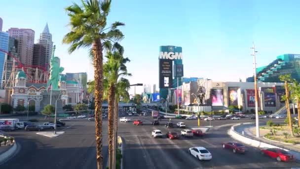 Vídeo Daytime Las Vegas Panorama Rua Mais Famosa Cidade Com — Vídeo de Stock