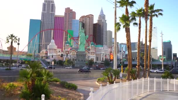 Vidéo Daytime Las Vegas Panorama Rue Célèbre Ville Avec Des — Video