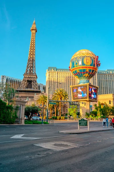 Beroemde Las Vegas Hotels Prachtig Straatpanorama Las Vegas Verenigde Staten — Stockfoto