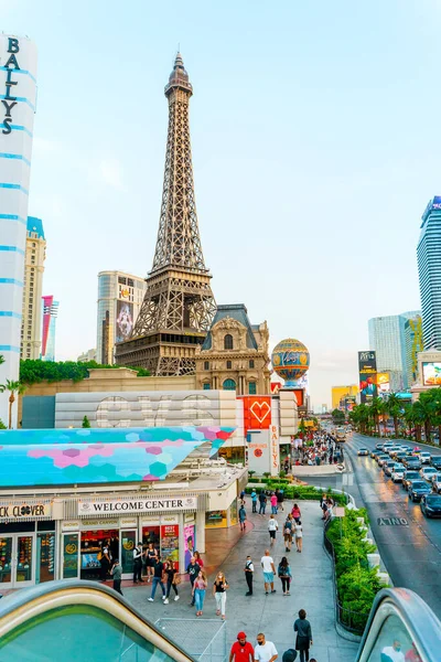 Beroemde Las Vegas Hotels Prachtig Straatpanorama Las Vegas Verenigde Staten — Stockfoto