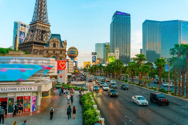 Hôtels Célèbres Las Vegas Magnifique Panorama Rue Las Vegas États — Photo