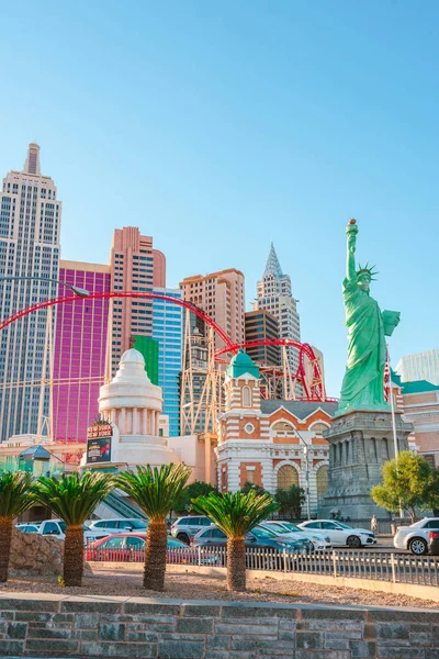 Beroemde Las Vegas Hotels Prachtig Straatpanorama Las Vegas Verenigde Staten — Stockfoto