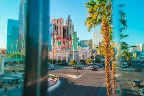 Beroemde Las Vegas Hotels Prachtig Straatpanorama Las Vegas Verenigde Staten — Stockfoto