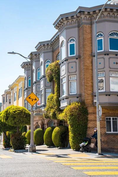 Beautiful Victorian houses in San Francisco. San Francisco, USA - 17 Apr 2021