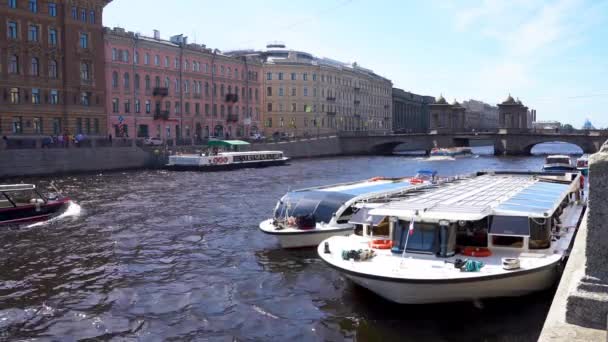 Vídeo Paseos Barco Por Canal Una Atracción Turística Popular San — Vídeo de stock