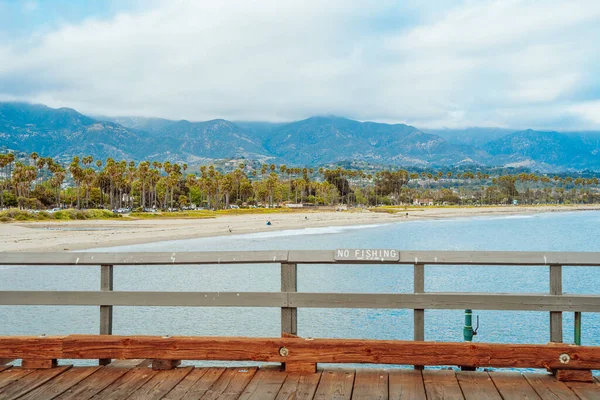 Beautiful Pier Ocean Landscape Santa Barbara California Usa — Stock Photo, Image