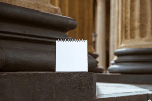 Blank Paper Notebook Copy Space Background Columns Kazan Cathedral Petersburg — 스톡 사진