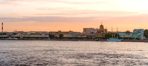 Panorama Estival Ville Rivière Saint Pétersbourg Vue Carte Postale Concept — Photo