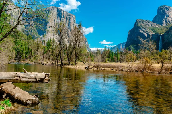 Amazing Landscape River View Yosemite National Park Spring — Foto Stock