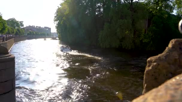 Video Boat Trips Motor Ships Boats Rivers Canals Summer Travel — Video Stock