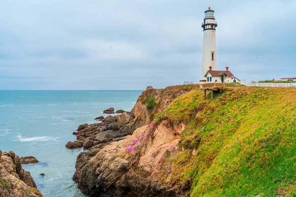 Καταπληκτική Θέα Στον Ωκεανό Και Θέα Του Pigeon Point Φάρος — Φωτογραφία Αρχείου