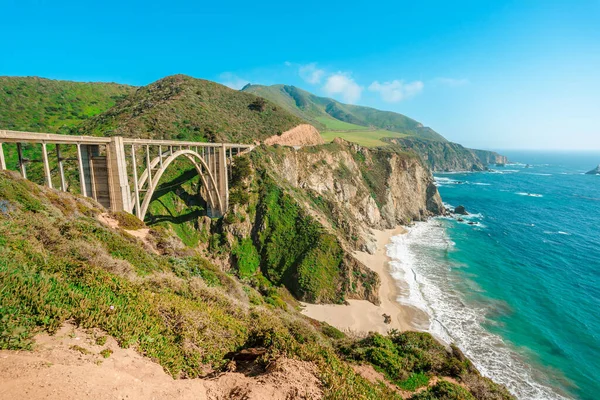 Vista Panorámica Del Puente Bixby Creek Costa Big Sur California —  Fotos de Stock