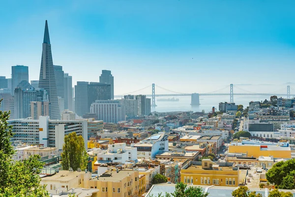 Panorama Cidade São Francisco Uma Colina Alta Vista Centro Cidade — Fotografia de Stock