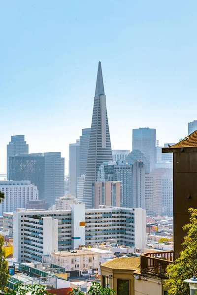 Panorama Der Stadt San Francisco Von Einem Hohen Hügel Aus — Stockfoto