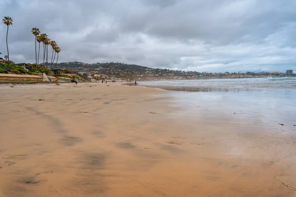 Gestreifter Sand Einem Kalifornischen Strand Goldener Sand Mit Einer Mischung — Stockfoto