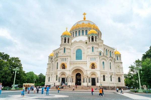 Famous Naval Cathedral Kronstadt Symbol City — Φωτογραφία Αρχείου
