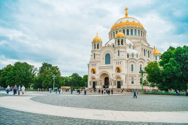 Famous Naval Cathedral Kronstadt Symbol City — Φωτογραφία Αρχείου