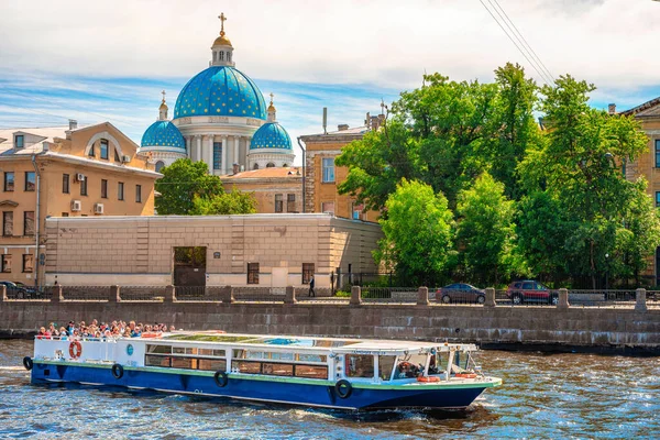 Vue Sur Cathédrale Trinité Depuis Remblai Jour Été Saint Pétersbourg — Photo