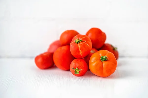 Tomatoes White Background Minimalism — Stock Photo, Image