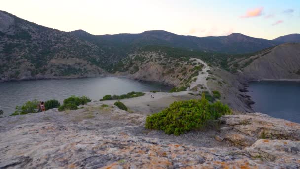 Vidéo Beau Paysage Marin Panorama Sur Cap Kapchik Mer Noire — Video