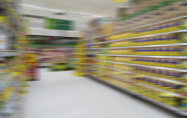 Blurred supermarket background — Stock Photo, Image