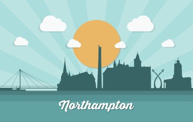 Northampton İngiltere'de manzarası arka plan