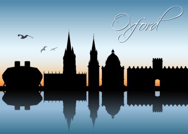 Oxford İngiltere'de manzarası arka plan