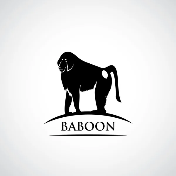 Baboon símbolo animal — Archivo Imágenes Vectoriales