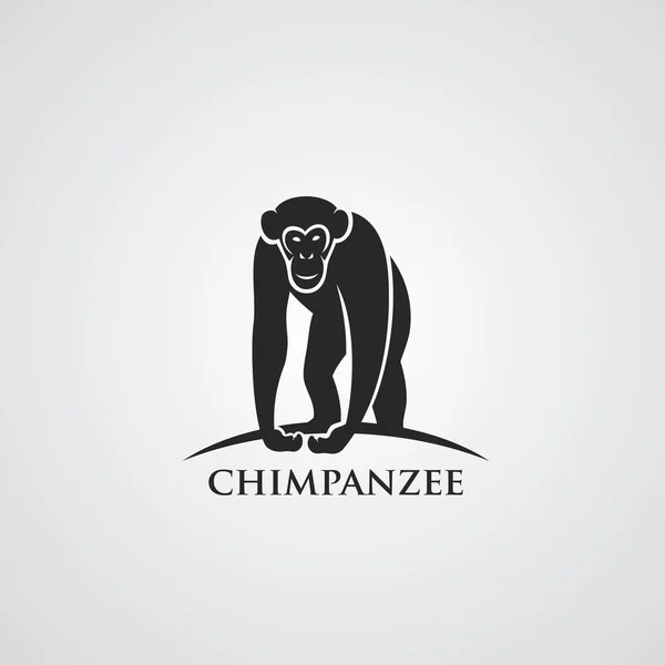 Symbole animal chimpanzé — Image vectorielle