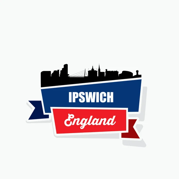 Ipswich Uk pásu nápis — Stockový vektor