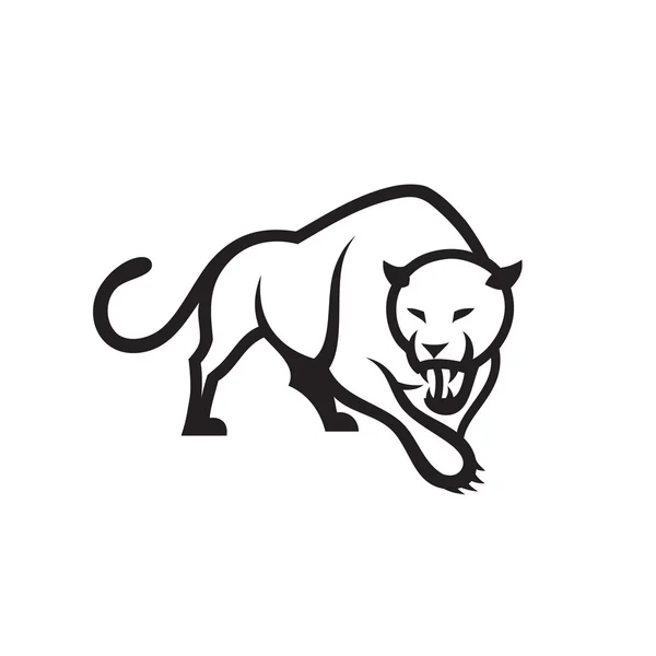 Символ пантери на білому тлі — стоковий вектор