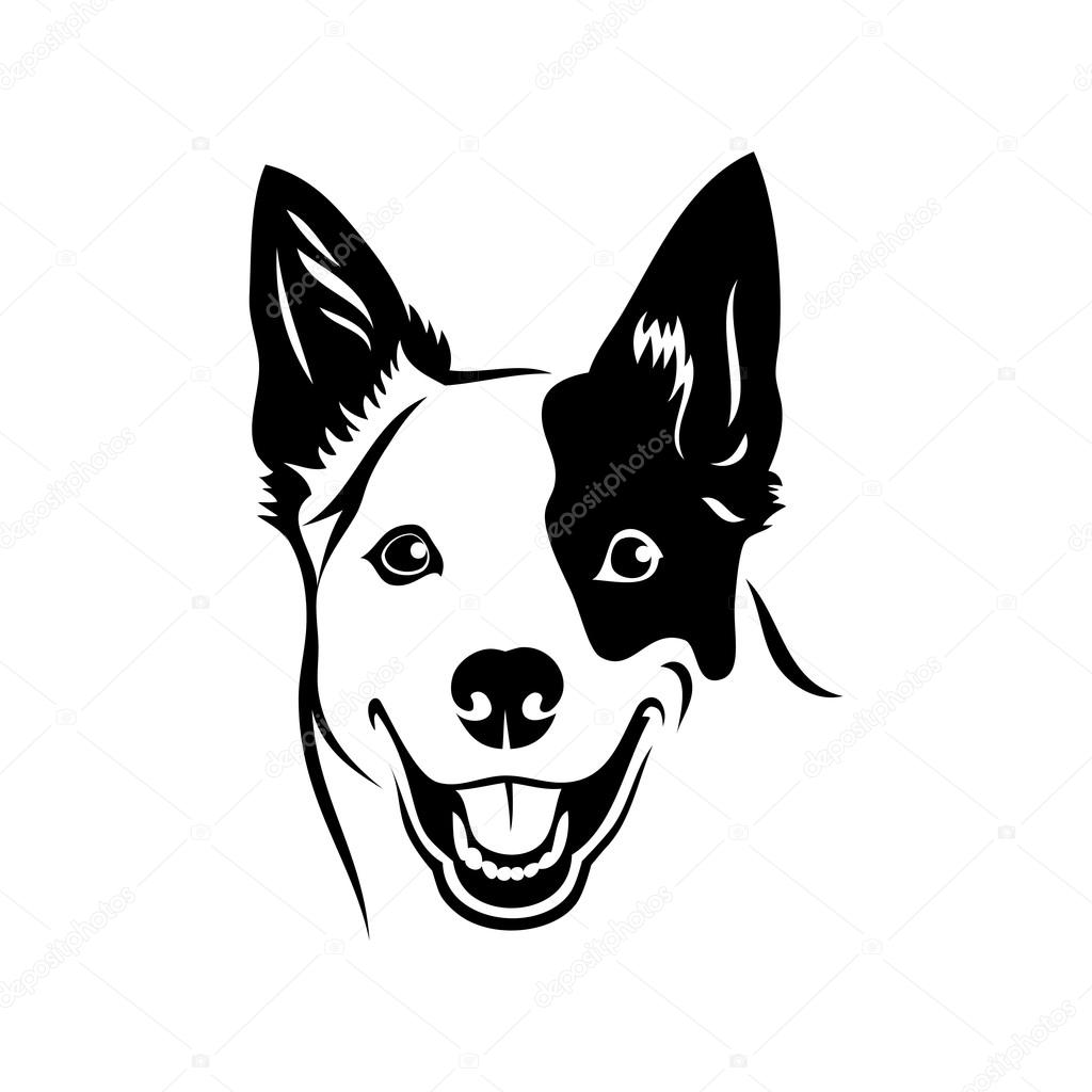 dog head vector