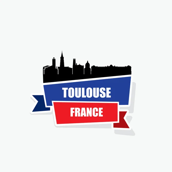 Toulouse skyline silhouette — Stock Vector