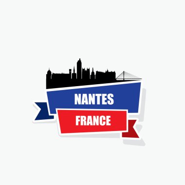 Nantes manzarası şerit afiş