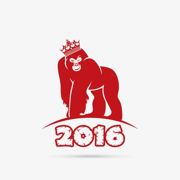 Anno della carta scimmia — Vettoriale Stock
