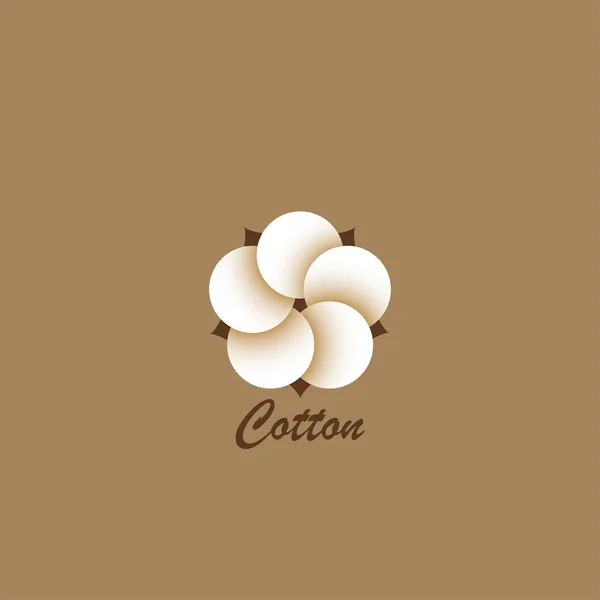 Symbole fleur coton — Image vectorielle