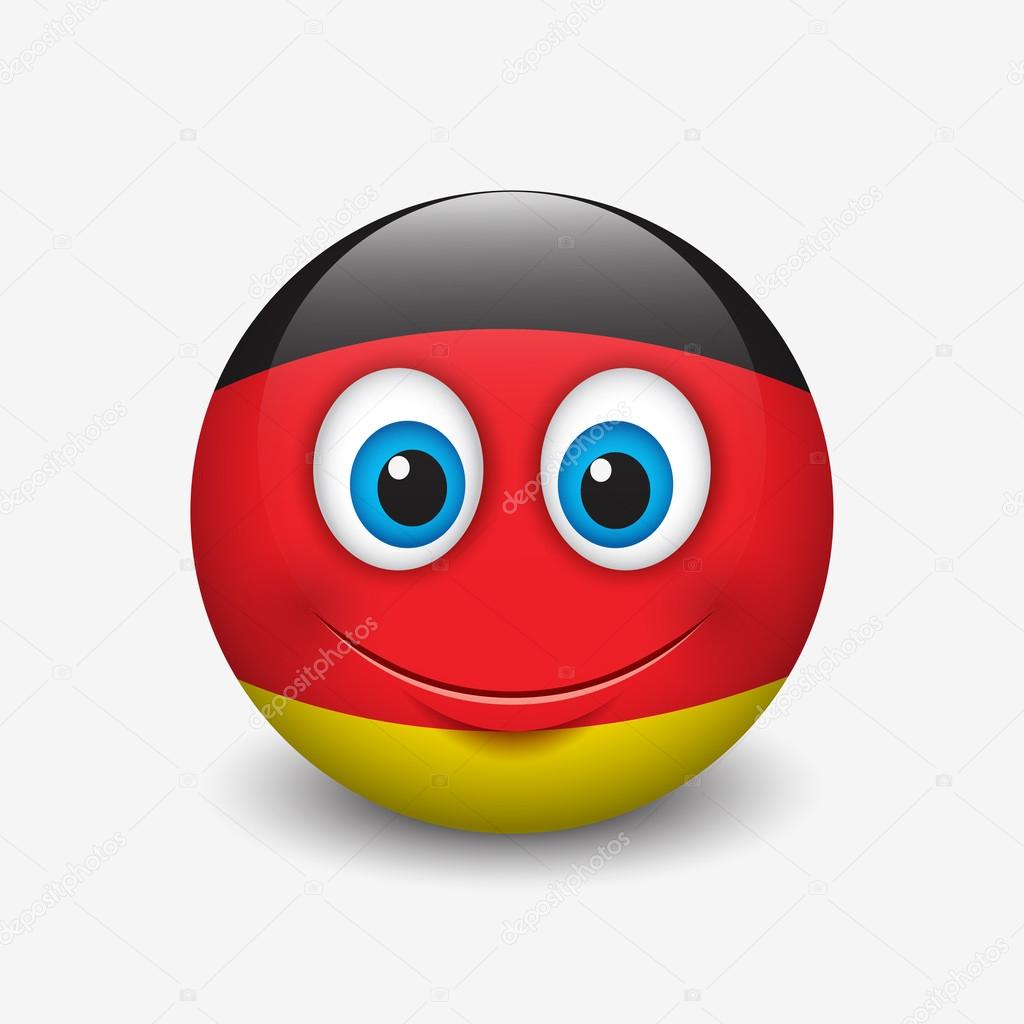 Ładny emotikon z flagą Niemiec Stock Vector by ©I.Petrovic 110757116