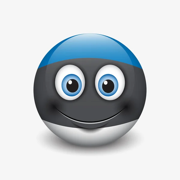 Estonie drapeau sourire icône — Image vectorielle