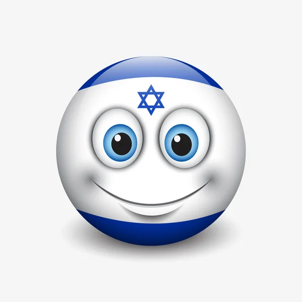 Israël vlag smiley — Stockvector